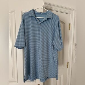 Peter Millar Blue Striped Polo Shirt